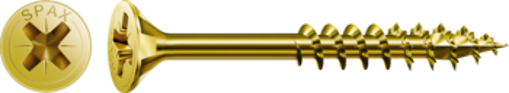 Picture of Spax 5.0mm x 90mm Countersunk Yellow Pozi Screws