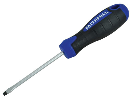 Picture of Faithfull Soft Grip Screwdriver Flared 4mm x 75mm