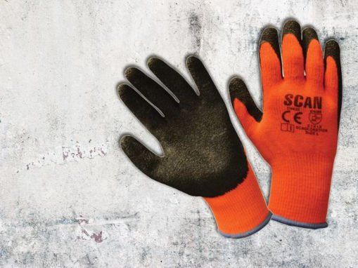 Picture of Scan Latex Coated Size 8 Thermal Gloves (Pack of 5 Pairs)