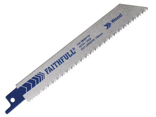 Picture of Faithfull Wood Sabre Saw Blades 10 TPI