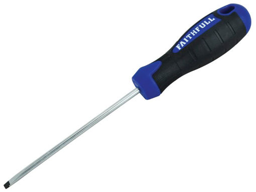 Picture of Faithfull Soft Grip Screwdriver Parallel 4mm x 100mm