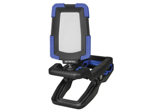 Picture of Faithfull 30W Rechargeable Clip Light with Power Bank