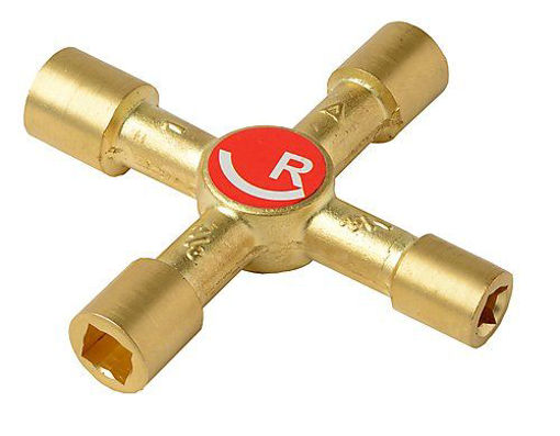 Picture of Rothenberger Brass Multi-Purpose 4-Way Key