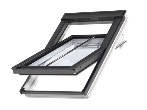 Picture of Velux White Painted Conservation Centre Pivot Window with Plain Tile Flashing