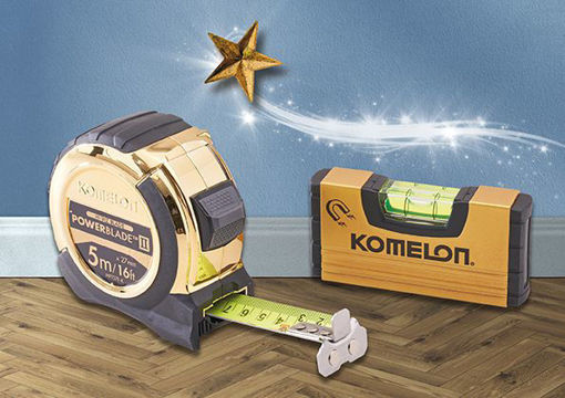 Picture of Komelon Gold PowerBlade II Tape Measure 5m with Gold Mini Level