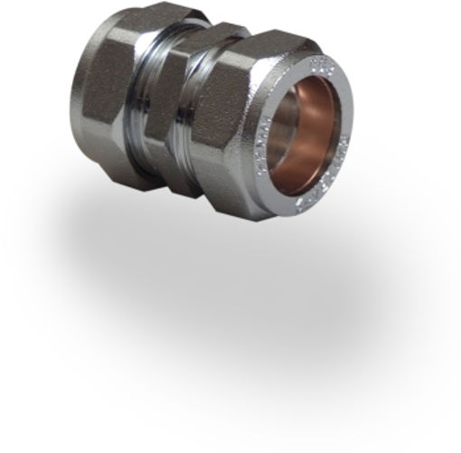 Picture of Chrome 15mm Compression Coupler 