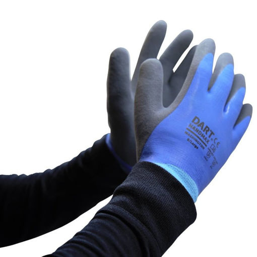 Picture of Handmax Blue Thermal Waterproof Latex Gloves