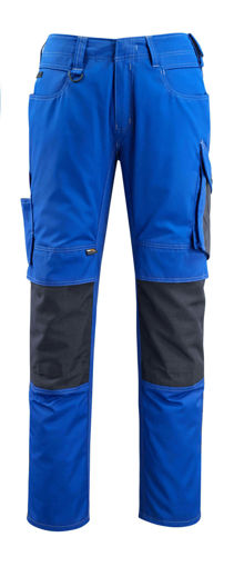Picture of Mascot Unique Trousers With Kneepad Pockets Cordura Royal/Dark Navy