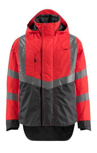 Picture of Mascot Safe Supreme Outer Shell Jacket Hi-Vis Cordura Red/Dark Anthracite
