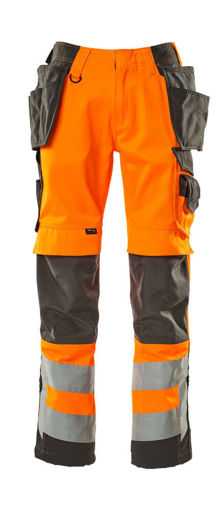 Picture of Mascot Safe Supreme Trousers With Holster Pockets Hi-Vis Cordura Orange/Dark Anthracite