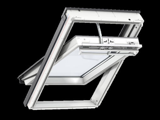 Picture of Velux White Laminated INTEGRA Solar Electric Centre Pivot Window with Triple Glazing - 1140mm